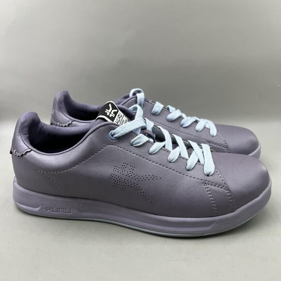 KURU Shoes - KURU Roam Classic Court Shoes Women Size 10.5 Purple Leather Comfort Sneakers
